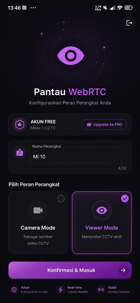 Role Viewer Selection Screen